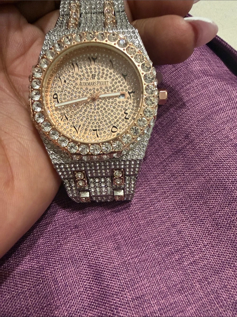 Rose Gold and Silver Watch